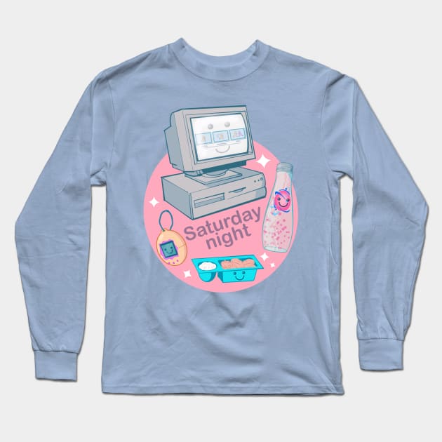 Saturday Night Long Sleeve T-Shirt by LVBart